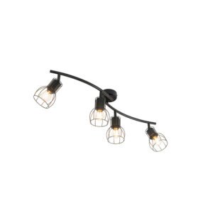 Moderné stropné svietidlo čierne 86 cm 4-svetlé - Botu