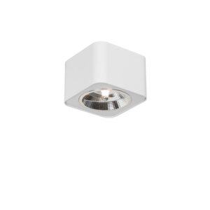 Moderné prisadené bodové svietidlo biele štvorcové GU10 111mm - Boxer