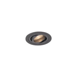 Moderné zapustené bodové svetlo tmavosivé GU10 50 mm okrúhle výkyvné - Rondoo