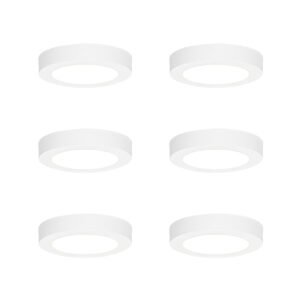 Sada 6 ks Zapustené alebo prisadené bodové biele 14 cm vrátane LED 3 stupne stlmenie až teplé - Trans