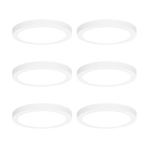 Sada 6 ks Zapustené alebo prisadené bodové biele 22 cm vrátane LED 3 stupne stlmenie až teplé - Trans