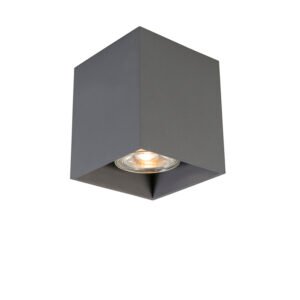 Moderné prisadené bodové svietidlo tmavosivé GU10 50mm - Qubo