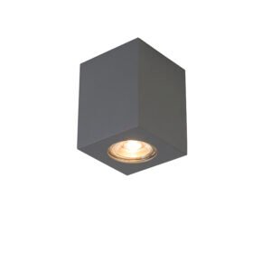 Dizajnový bodový reflektor na povrchovú montáž antracit GU10 50mm - Quba 2