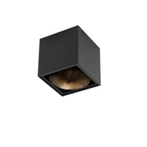 Dizajnový prisadený reflektor čierny GU10 111mm - Box Honey