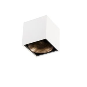 Dizajnový prisadený reflektor biely GU10 111mm - Box Honey